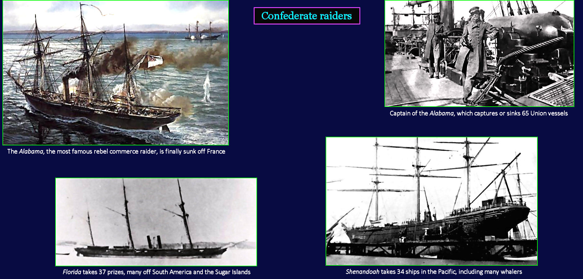 Confederate commerce raiders, Civil War